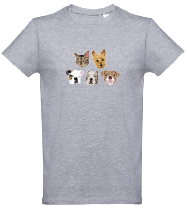 T-shirt with COLOR print 🐾❤️