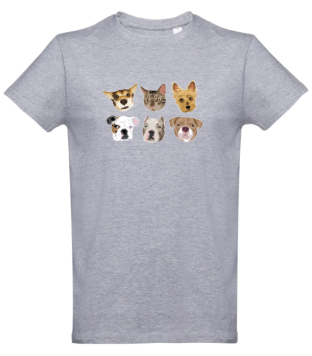 T-shirt with COLOR print 🐾❤️
