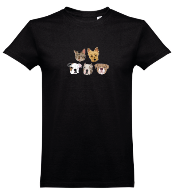 T-shirt with COLOR print 🐾❤️
