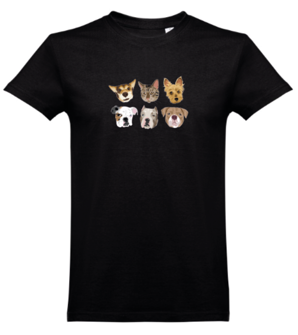 T-shirt with COLOR print 🐾❤️